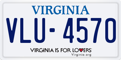 VA license plate VLU4570