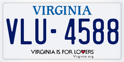 VA license plate VLU4588