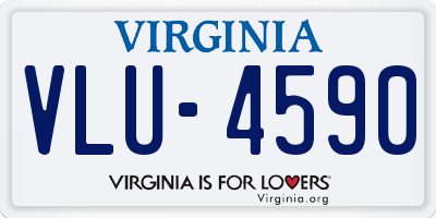 VA license plate VLU4590