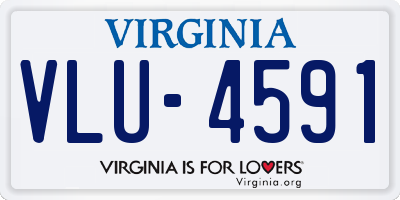 VA license plate VLU4591