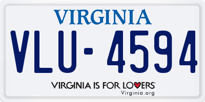 VA license plate VLU4594