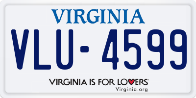 VA license plate VLU4599