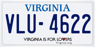 VA license plate VLU4622