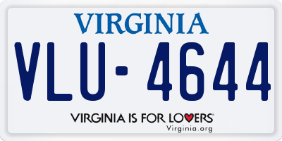 VA license plate VLU4644