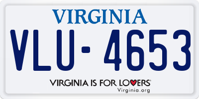 VA license plate VLU4653