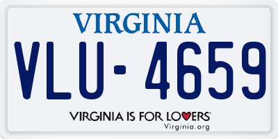 VA license plate VLU4659