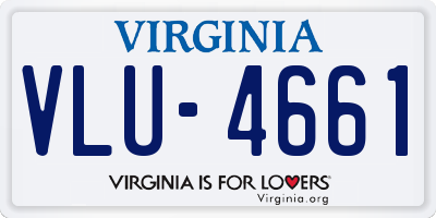 VA license plate VLU4661