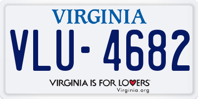VA license plate VLU4682