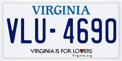 VA license plate VLU4690