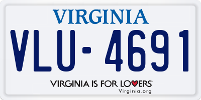 VA license plate VLU4691