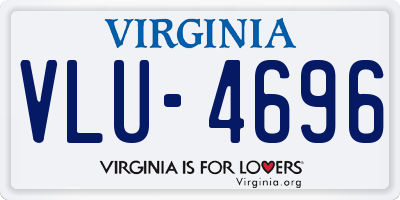 VA license plate VLU4696