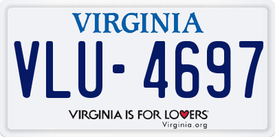 VA license plate VLU4697