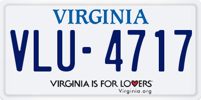 VA license plate VLU4717