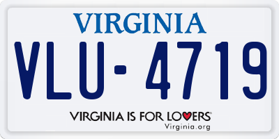VA license plate VLU4719