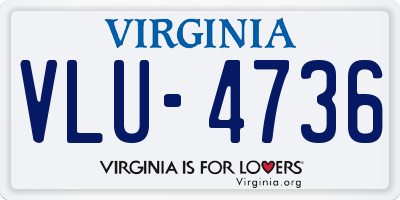 VA license plate VLU4736