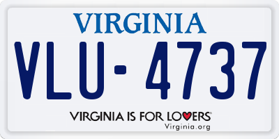 VA license plate VLU4737