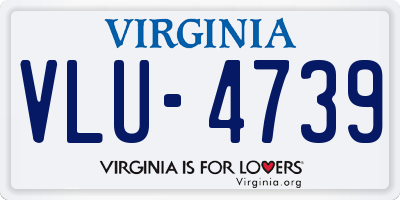VA license plate VLU4739