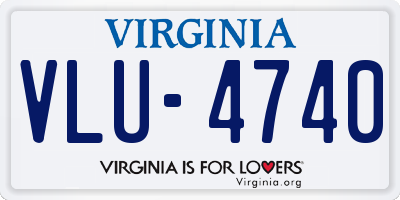 VA license plate VLU4740