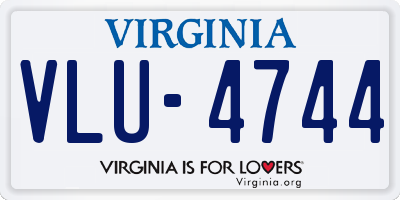 VA license plate VLU4744