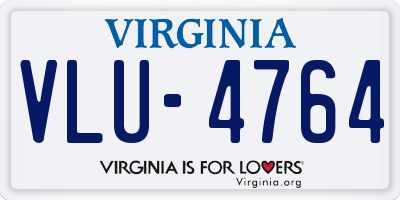 VA license plate VLU4764