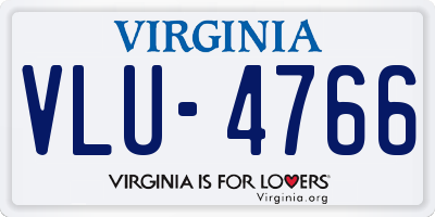 VA license plate VLU4766