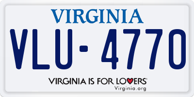 VA license plate VLU4770