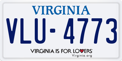 VA license plate VLU4773