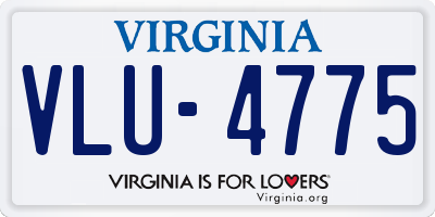 VA license plate VLU4775