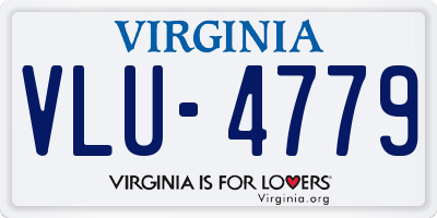 VA license plate VLU4779