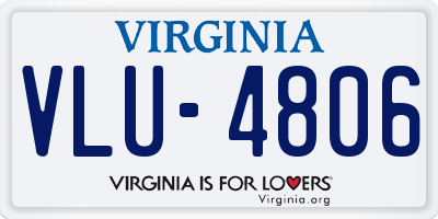 VA license plate VLU4806