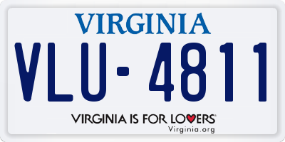 VA license plate VLU4811