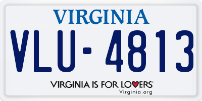 VA license plate VLU4813