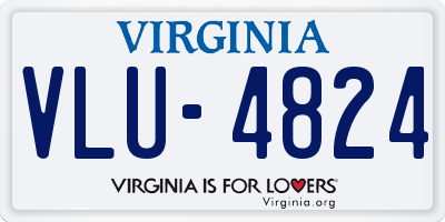 VA license plate VLU4824