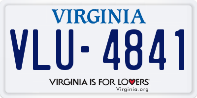 VA license plate VLU4841