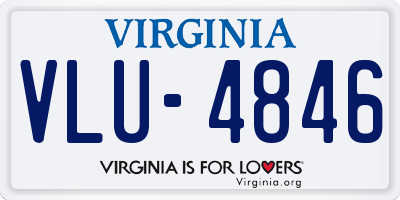 VA license plate VLU4846