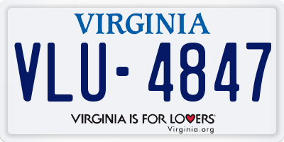 VA license plate VLU4847