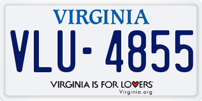 VA license plate VLU4855