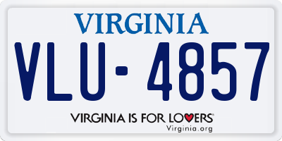 VA license plate VLU4857