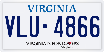VA license plate VLU4866