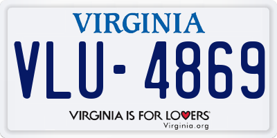 VA license plate VLU4869