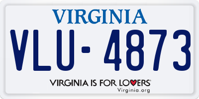 VA license plate VLU4873