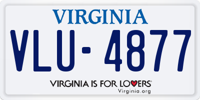 VA license plate VLU4877