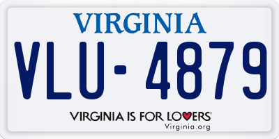 VA license plate VLU4879