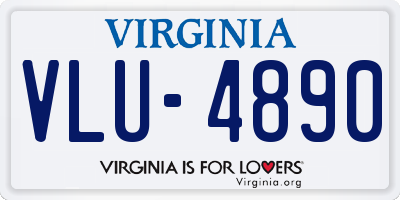 VA license plate VLU4890