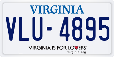 VA license plate VLU4895