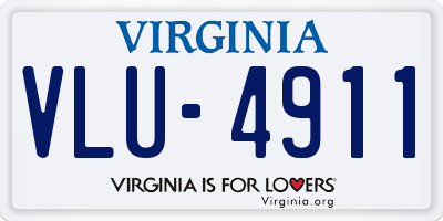 VA license plate VLU4911