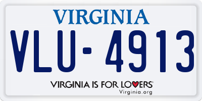 VA license plate VLU4913