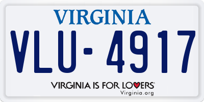 VA license plate VLU4917