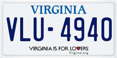 VA license plate VLU4940