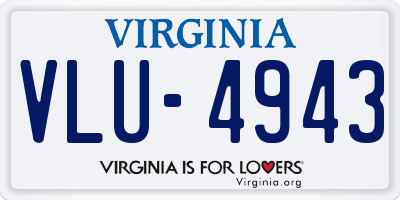 VA license plate VLU4943